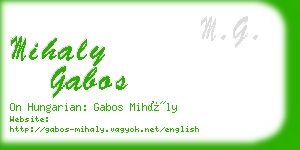 mihaly gabos business card